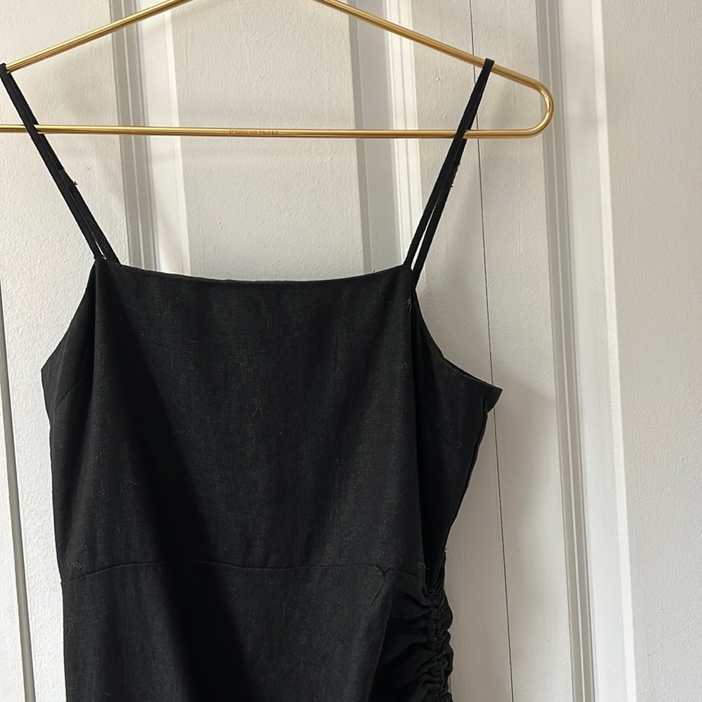 Forever 21 Black Dress with Side Scrunch Tie